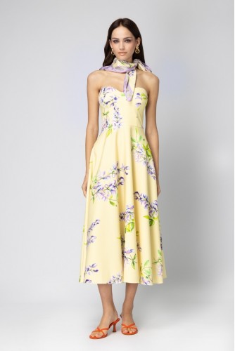 Jardin satin scarf yellow - Image 3