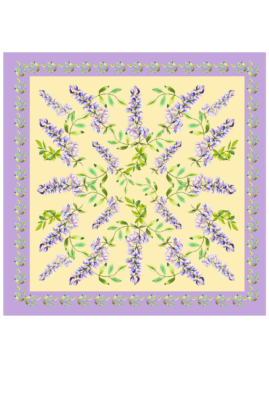 Jardin satin scarf yellow - Image 2