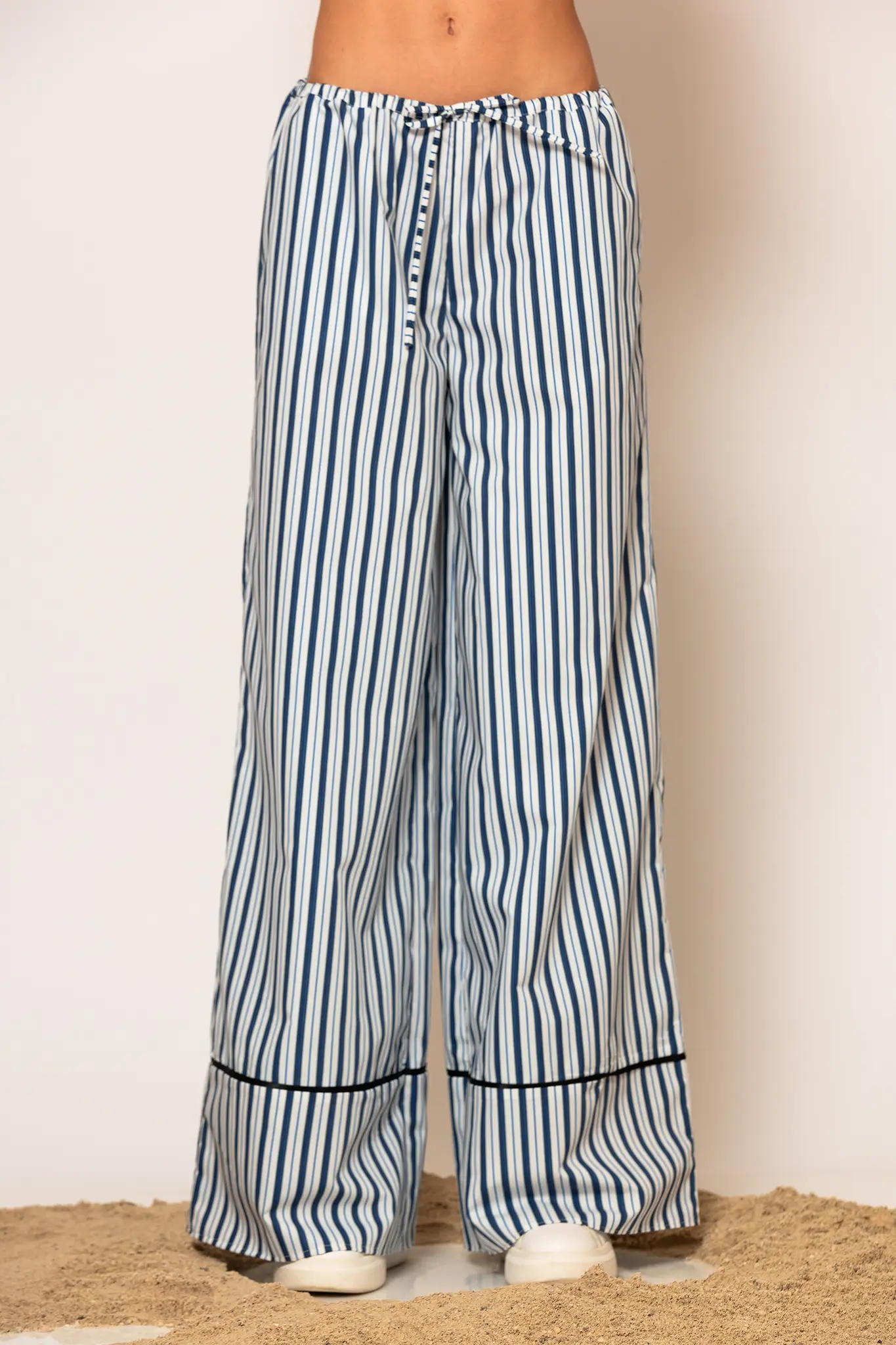 "AKTH" STRIPED POPLIN PANTS - Image 2