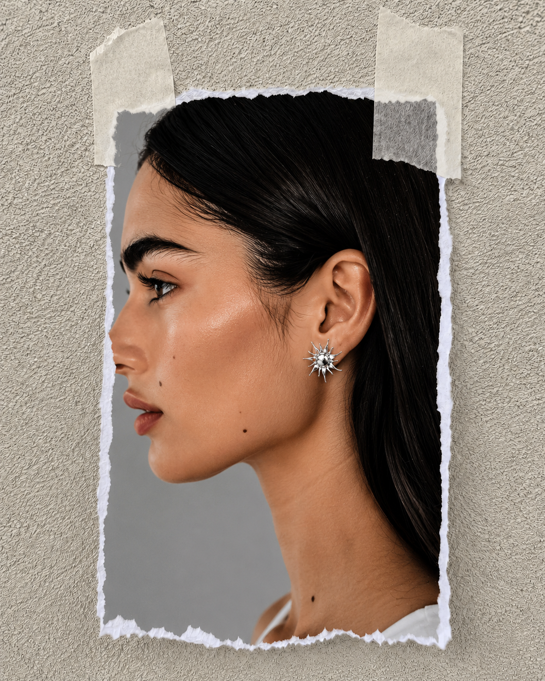“Solar Silver Earrings”