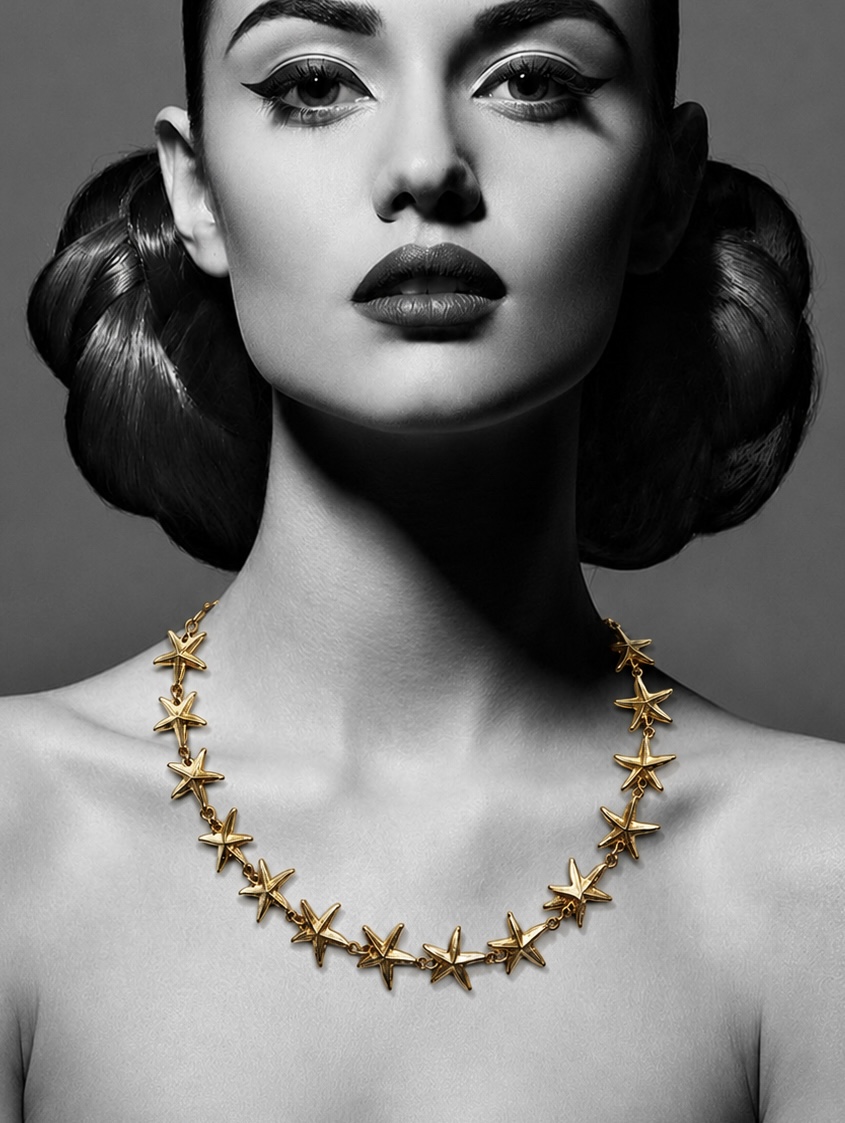 “Golden Starfish Necklace”