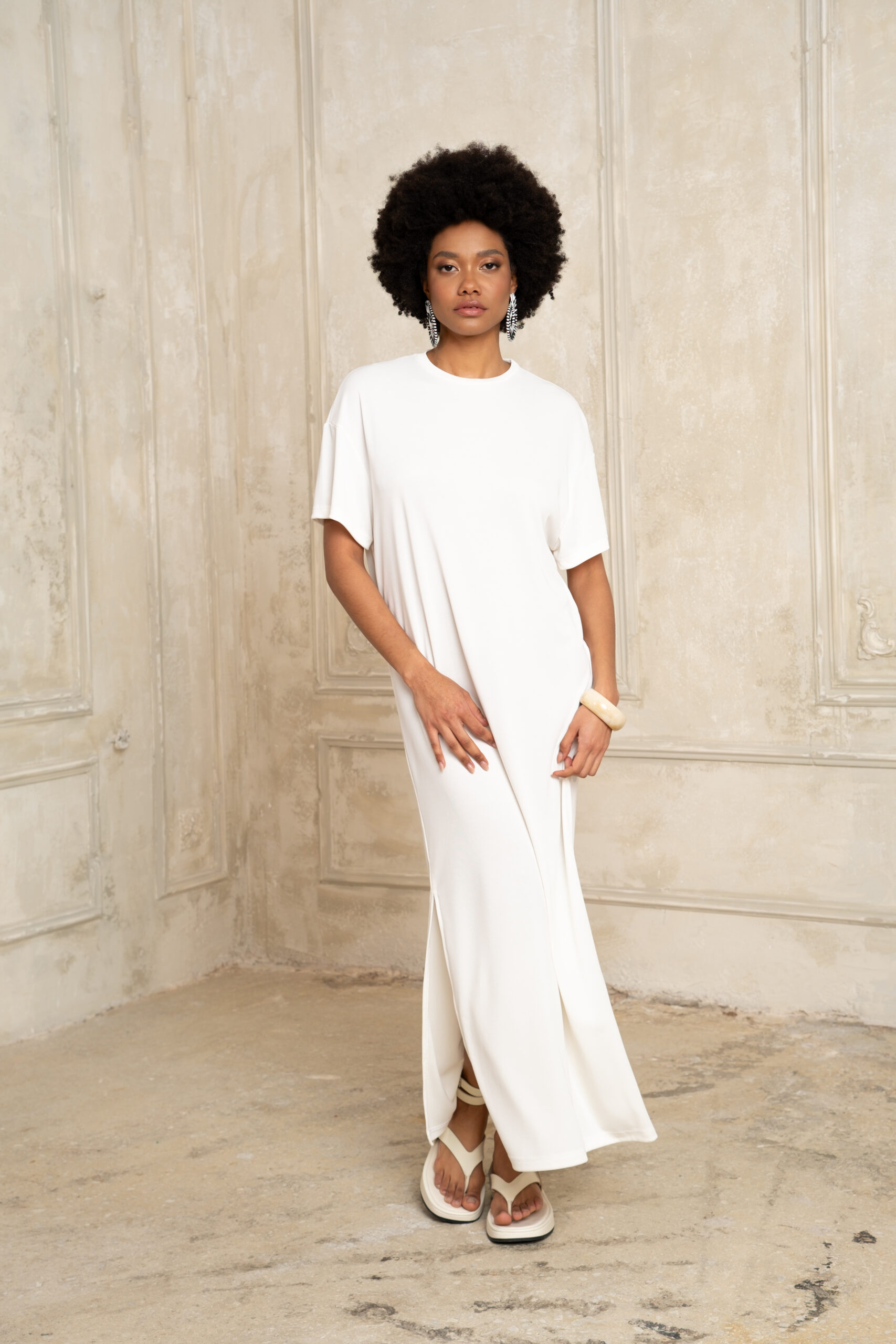BEVERLY T-SHIRT WHITE DRESS