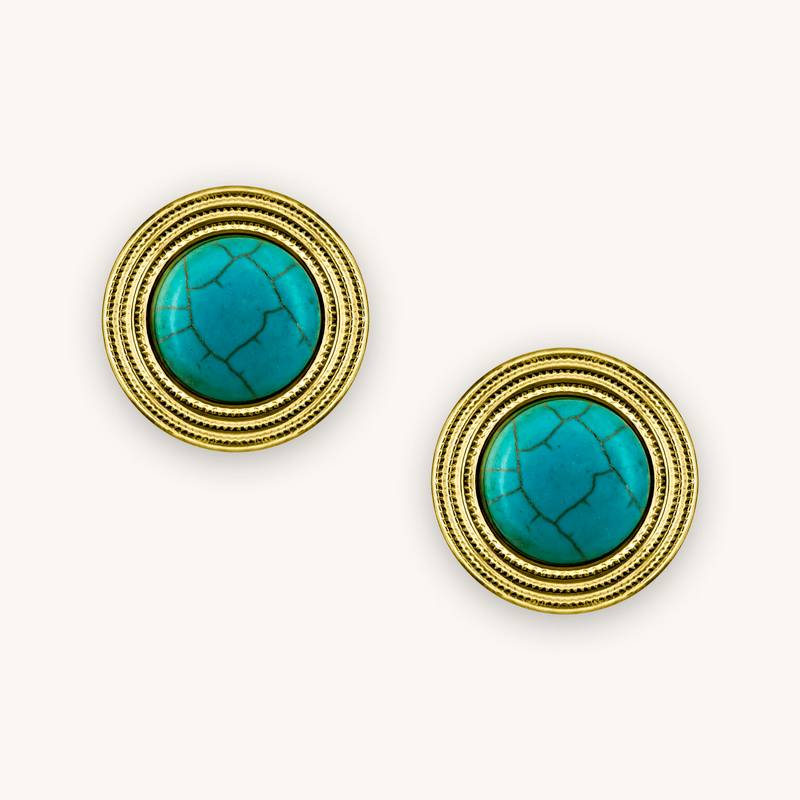 “Aegean Turquoise Earrings” - Image 2