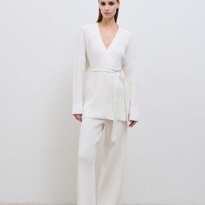 Ivory loom pants