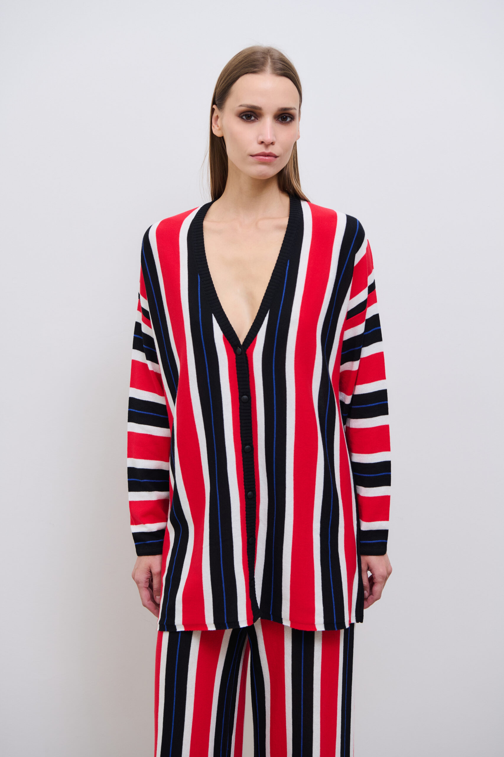 Pinstripe Cardigan